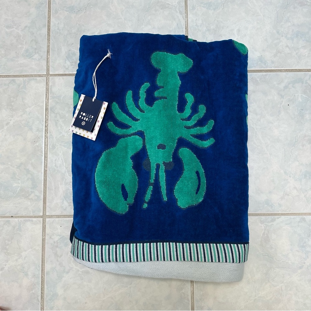 Roller Rabbit x Target Cobalt Blue Lobsters Beach Towel